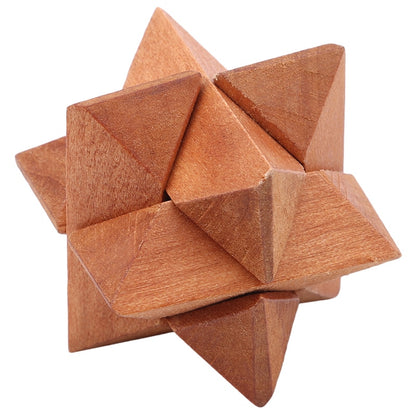 Wooden Brain Teaser Puzzle Set for Adults (6-in-1) by HitMyNeed