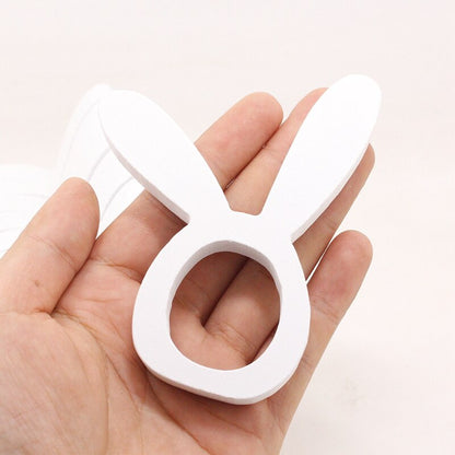 Wooden Bunny Napkin Rings Holders Set of 2 by HitMyNeed