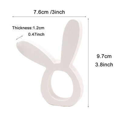 Wooden Bunny Napkin Rings Holders Set of 2 by HitMyNeed
