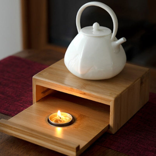 Wooden Candle Tea Warmer with Drawer Design by HitMyNeed