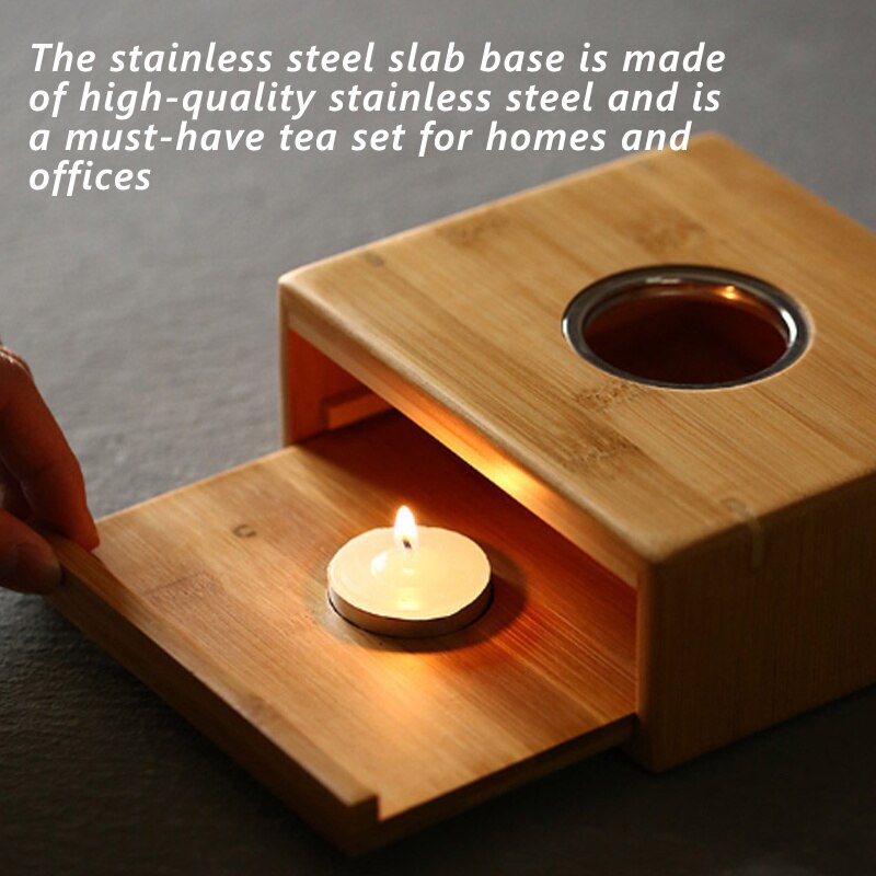 Wooden Candle Tea Warmer with Drawer Design by HitMyNeed