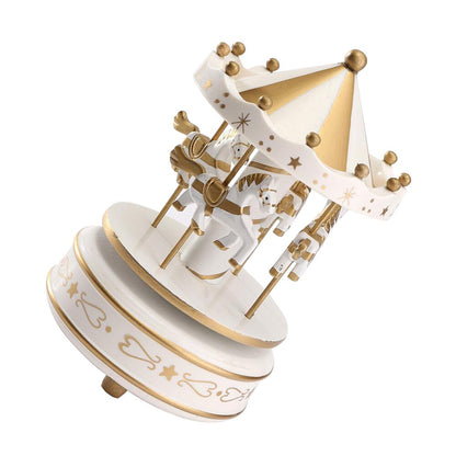 Wooden Carousel Wind-Up Music Box for Home & Gifts by HitMyNeed