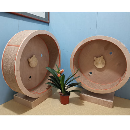 Wooden Cat Exercise Treadmill Wheel by HitMyNeed