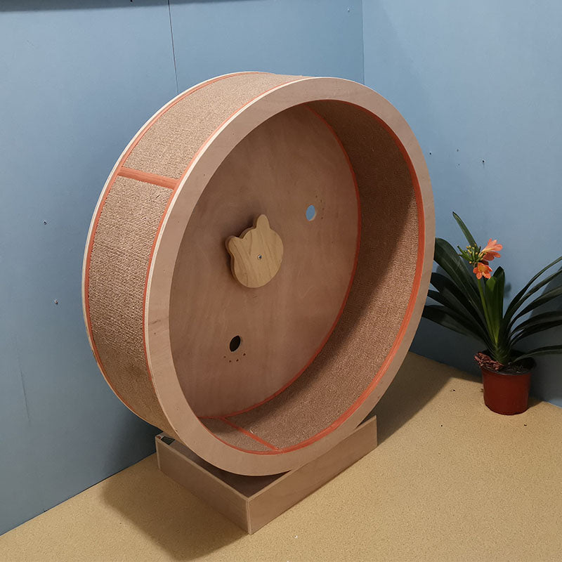 Wooden Cat Exercise Treadmill Wheel by HitMyNeed