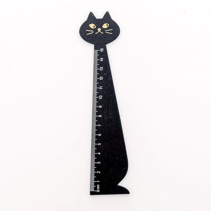 Wooden Cat Ruler 20cm for School and Office b by HitMyNeed