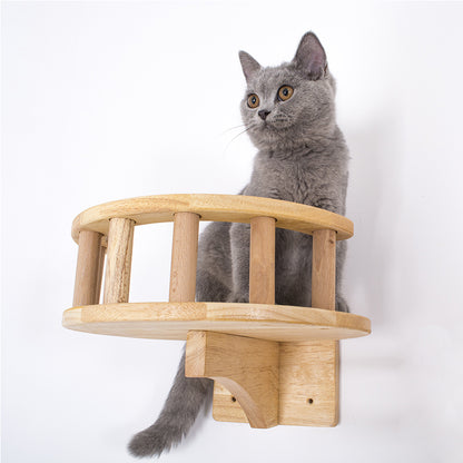 Wooden Cat Wall Tower Shelf for Climbing and Perching by HitMyNeed