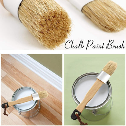 Wooden Chalk Paint Brush Set (3 Pieces) by HitMyNeed
