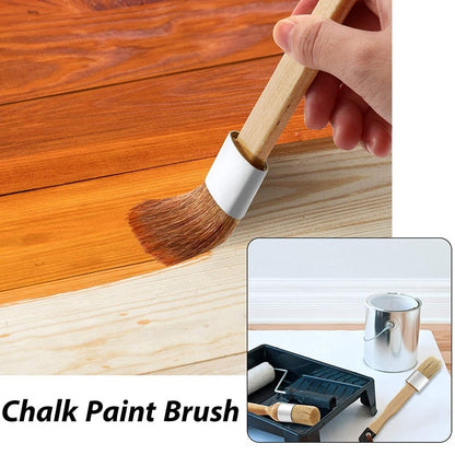 Wooden Chalk Paint Brush Set (3 Pieces) by HitMyNeed