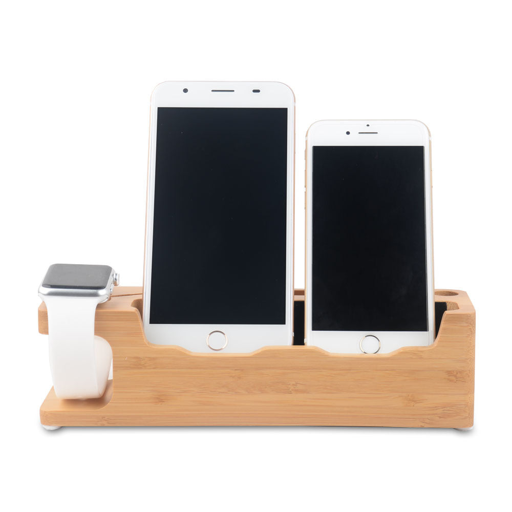 Wooden Charging Station Dock for Multiple Devices by HitMyNeed