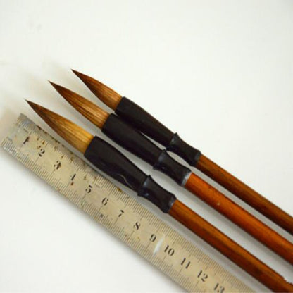 Wooden Chinese Calligraphy Brush Set (3 Pieces) by HitMyNeed
