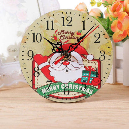 Wooden Christmas Wall Clock with Silent Quartz by HitMyNeed