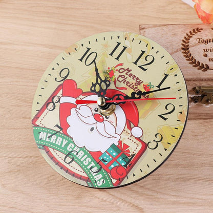 Wooden Christmas Wall Clock with Silent Quartz by HitMyNeed