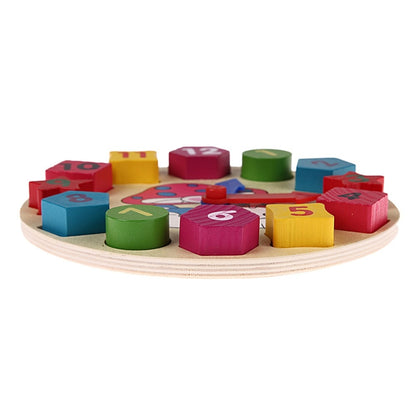 Wooden Clock Toy Number Puzzle for Kids by HitMyNeed