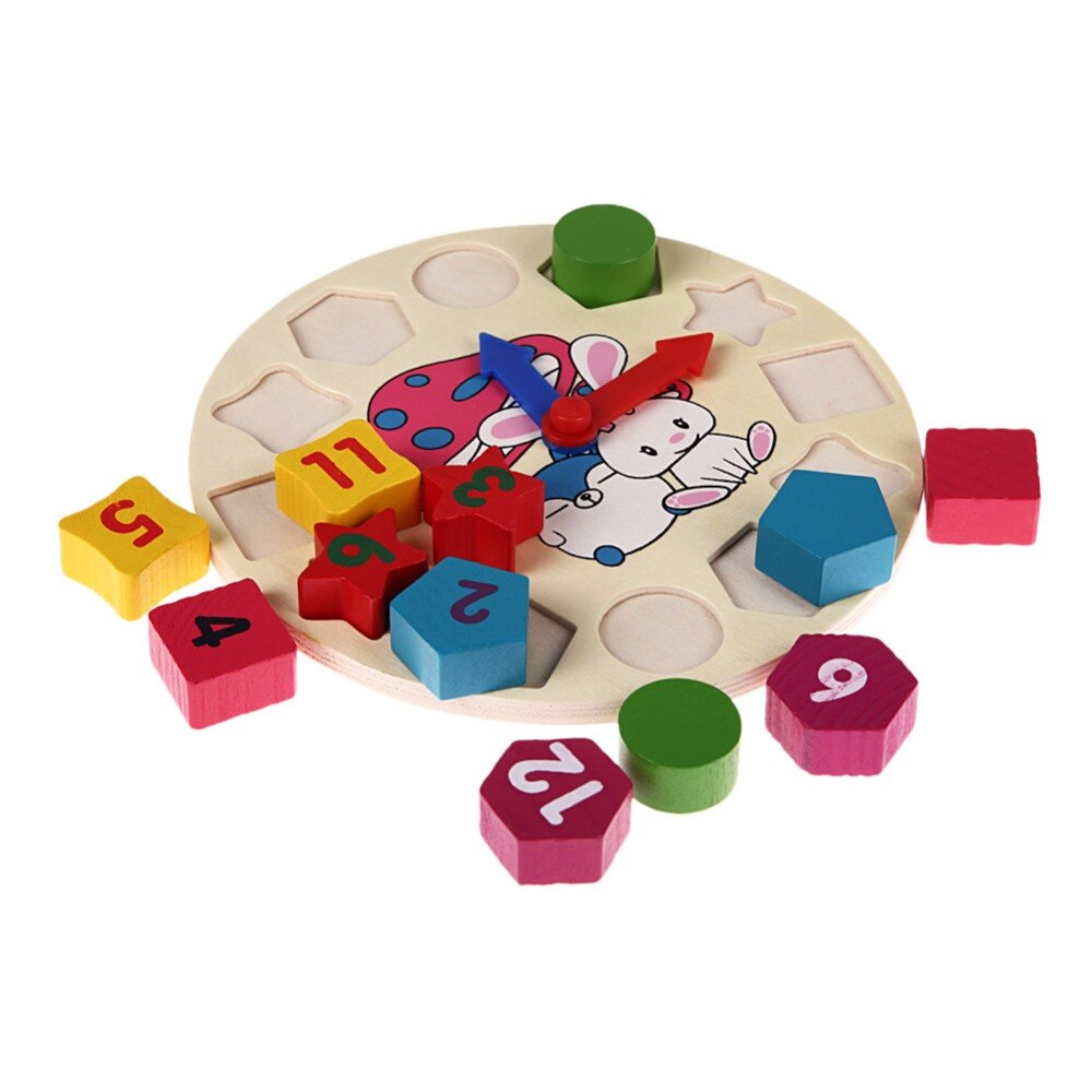 Wooden Clock Toy Number Puzzle for Kids by HitMyNeed