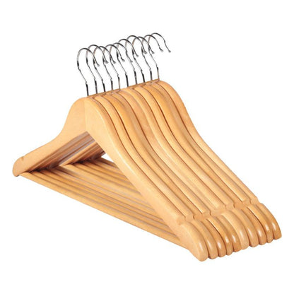 Wooden Clothes Hangers Closet Organizer (Set of 10) by HitMyNeed