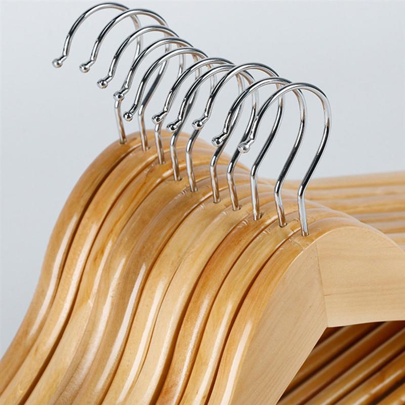 Wooden Clothes Hangers Closet Organizer (Set of 10) by HitMyNeed