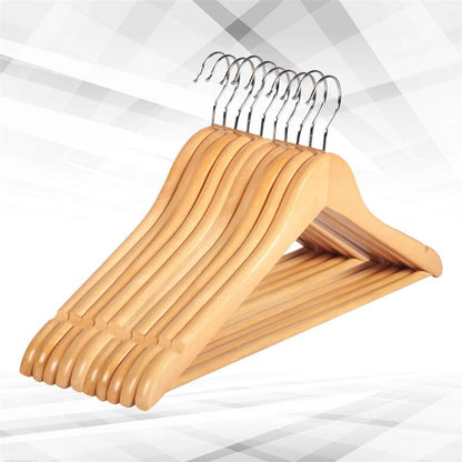 Wooden Clothes Hangers Closet Organizer (Set of 10) by HitMyNeed