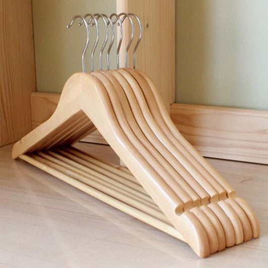 Wooden Clothes Hangers Set of 5 with Notches by HitMyNeed