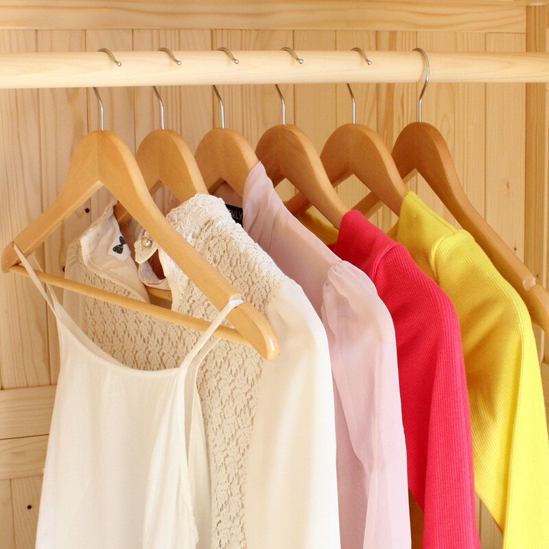 Wooden Clothes Hangers Set of 5 with Notches by HitMyNeed