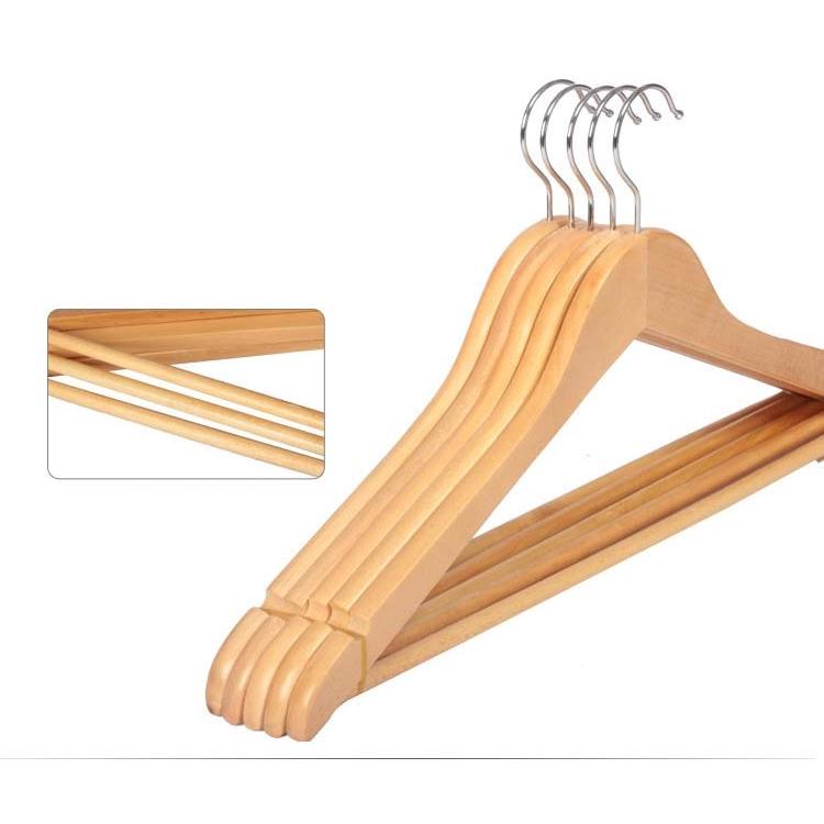 Wooden Clothes Hangers Set of 5 with Notches by HitMyNeed