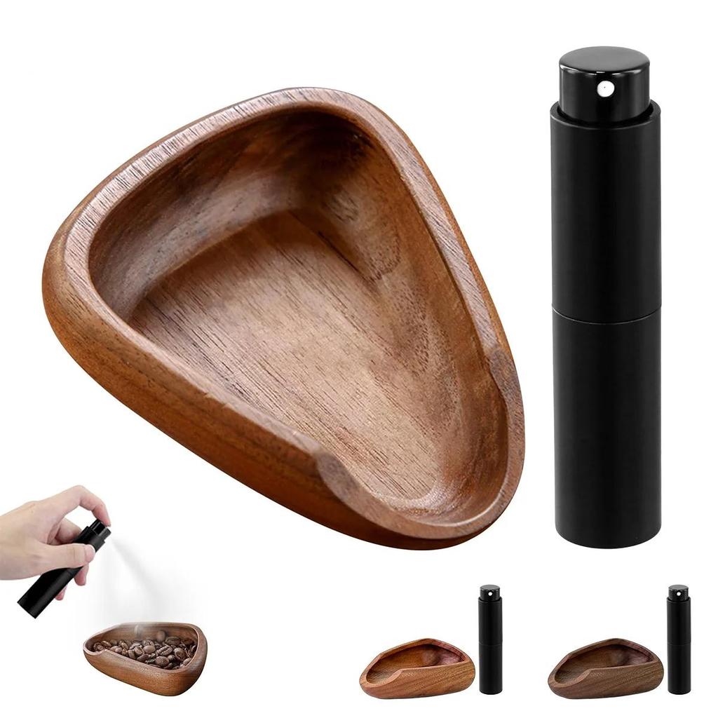 Wooden Coffee Dosing Cup & Spray Bottle Barista Set by HitMyNeed
