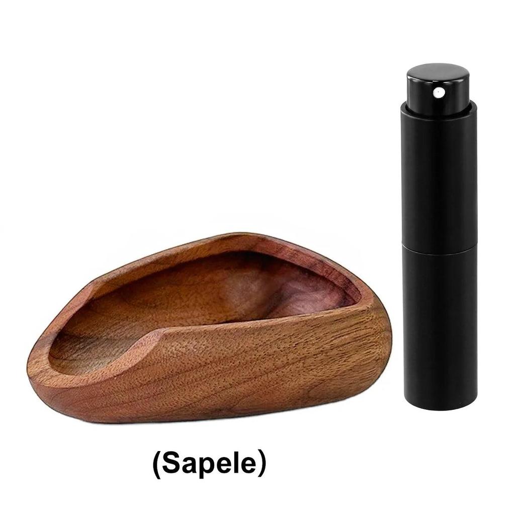 Wooden Coffee Dosing Cup & Spray Bottle Barista Set sapele-wood by HitMyNeed