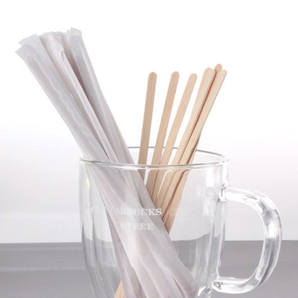 Wooden Coffee Stirrers Sticks 14cm (100 Pack) by HitMyNeed