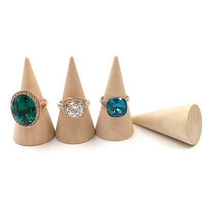 Wooden Cone Ring Holders Jewelry Organizers, 5 Pack by HitMyNeed