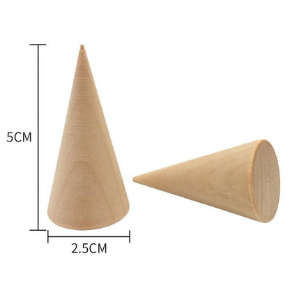 Wooden Cone Ring Holders Jewelry Organizers, 5 Pack by HitMyNeed