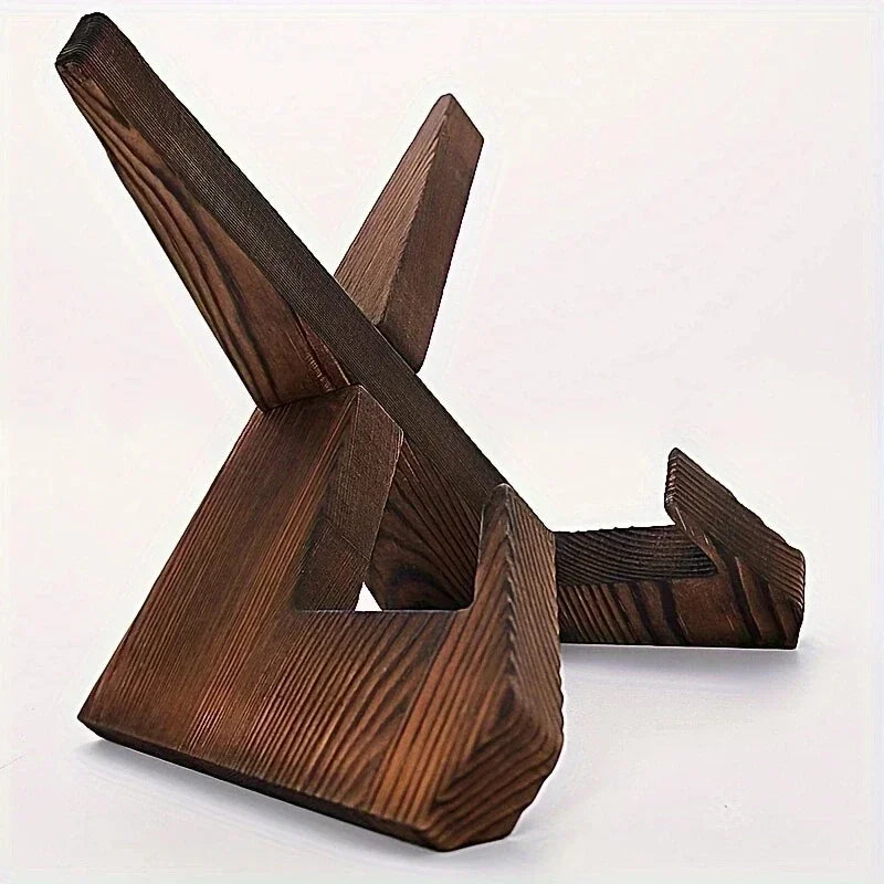 Wooden Cookbook & Record Stand with Flat Base by HitMyNeed