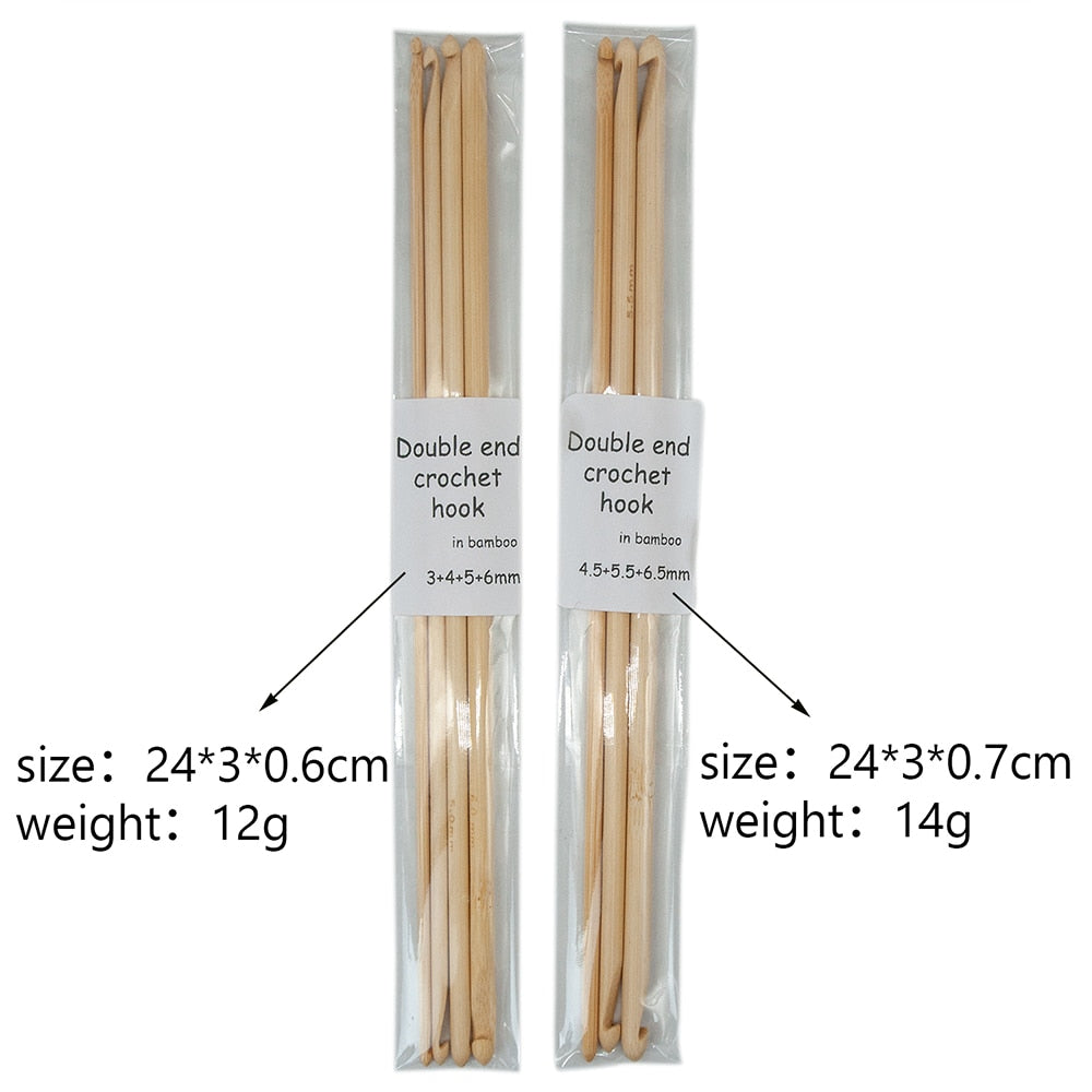 Wooden Crochet Hook Set, Double-Ended (4 Sizes) by HitMyNeed