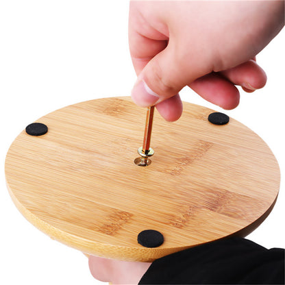 Wooden Cup Holder Rack with 6 Hooks by HitMyNeed