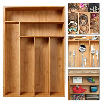 Wooden Cutlery Box Kitchen Drawer Organizer by HitMyNeed