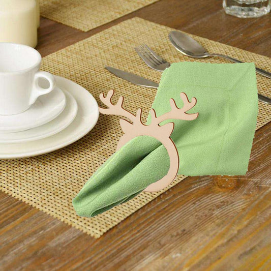 Wooden Deer Napkin Rings Set of 10 by HitMyNeed