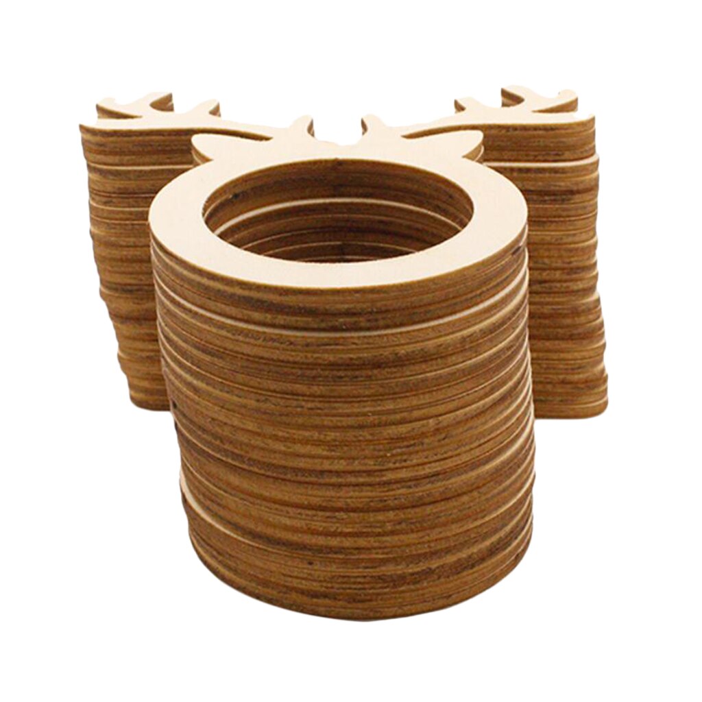 Wooden Deer Napkin Rings Set of 10 by HitMyNeed