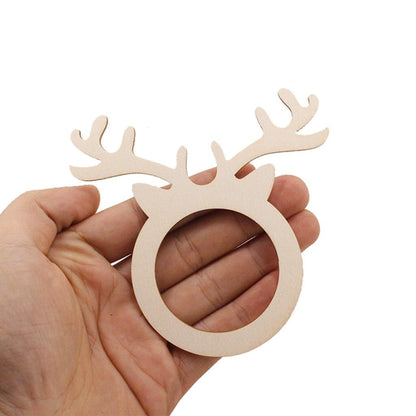 Wooden Deer Napkin Rings Set of 10 by HitMyNeed