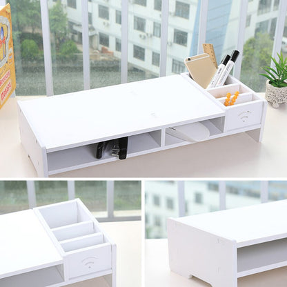 Wooden Desktop Shelf Riser with Dual Shelves by HitMyNeed