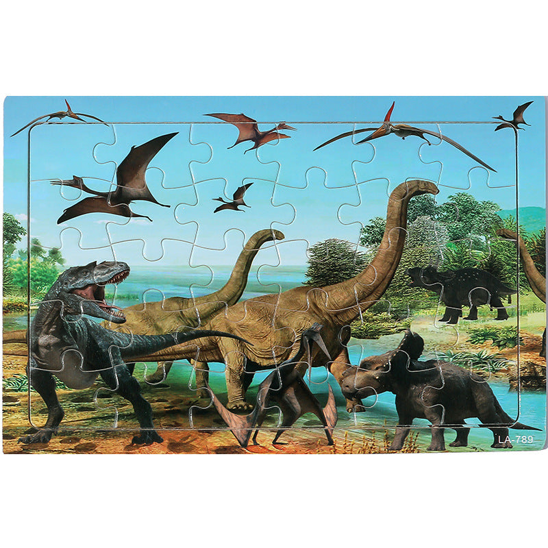 Wooden Dinosaur Jigsaw Puzzle for Kids and Families 17 by HitMyNeed