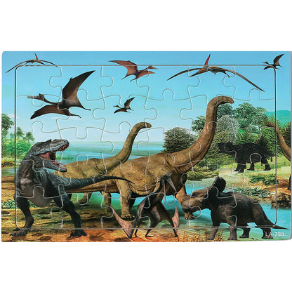 Wooden Dinosaur Jigsaw Puzzle for Kids and Families 17 by HitMyNeed