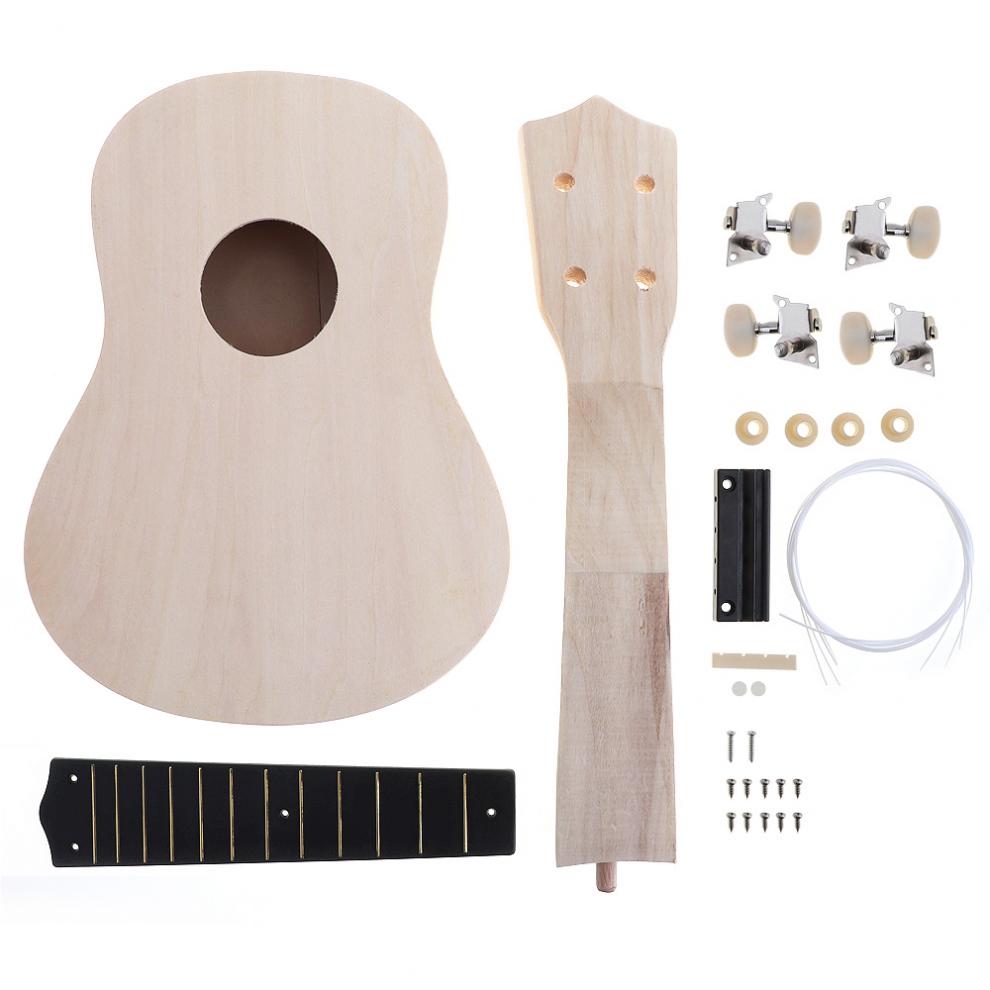 Wooden DIY 21-Inch Ukulele Building Kit (16pcs) by HitMyNeed