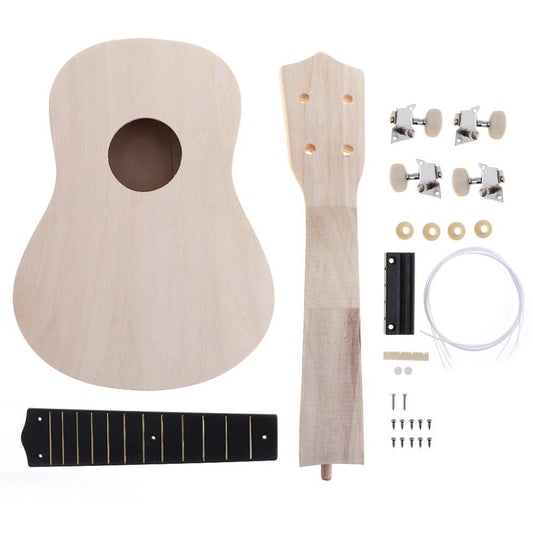 Wooden DIY 21-Inch Ukulele Building Kit (16pcs) by HitMyNeed