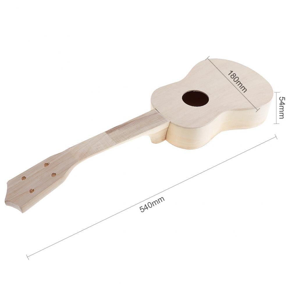 Wooden DIY 21-Inch Ukulele Building Kit (16pcs) by HitMyNeed