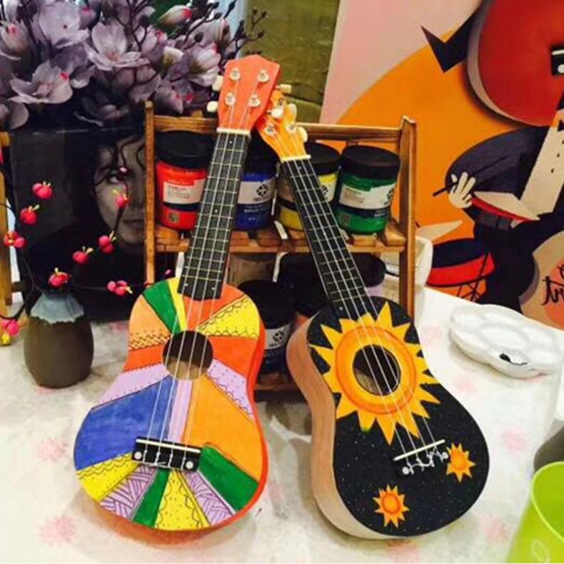 Wooden DIY 21-Inch Ukulele Building Kit (16pcs) by HitMyNeed