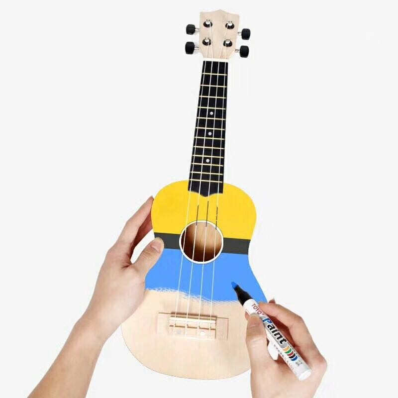 Wooden DIY 21-Inch Ukulele Building Kit (16pcs) by HitMyNeed