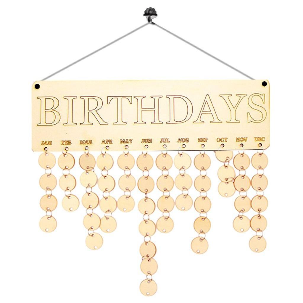 Wooden DIY Hanging Birthday Calendar Board by HitMyNeed