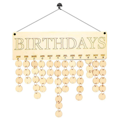 Wooden DIY Hanging Birthday Calendar Board by HitMyNeed