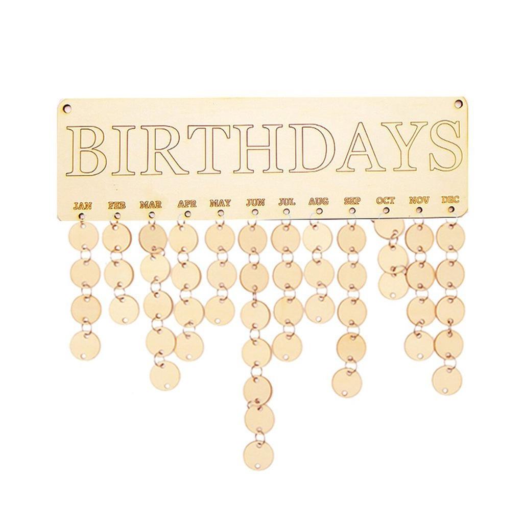 Wooden DIY Hanging Birthday Calendar Board by HitMyNeed