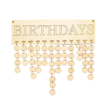 Wooden DIY Hanging Birthday Calendar Board by HitMyNeed