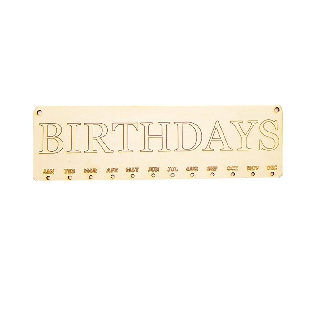 Wooden DIY Hanging Birthday Calendar Board by HitMyNeed