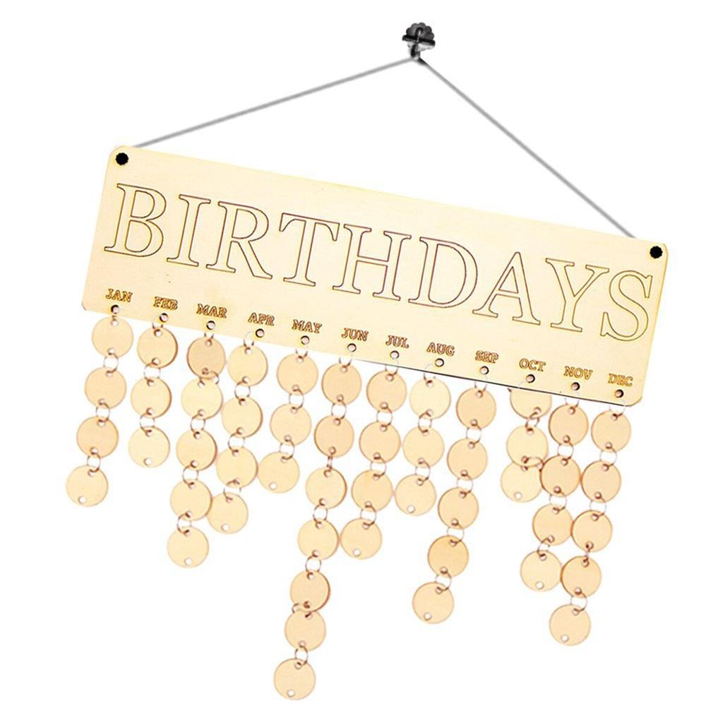 Wooden DIY Hanging Birthday Calendar Board by HitMyNeed